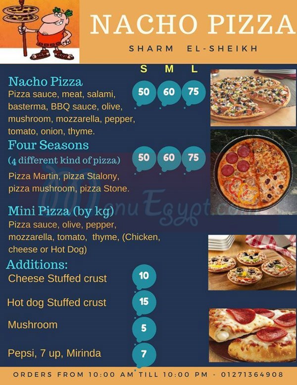 Nacho Pizza menu